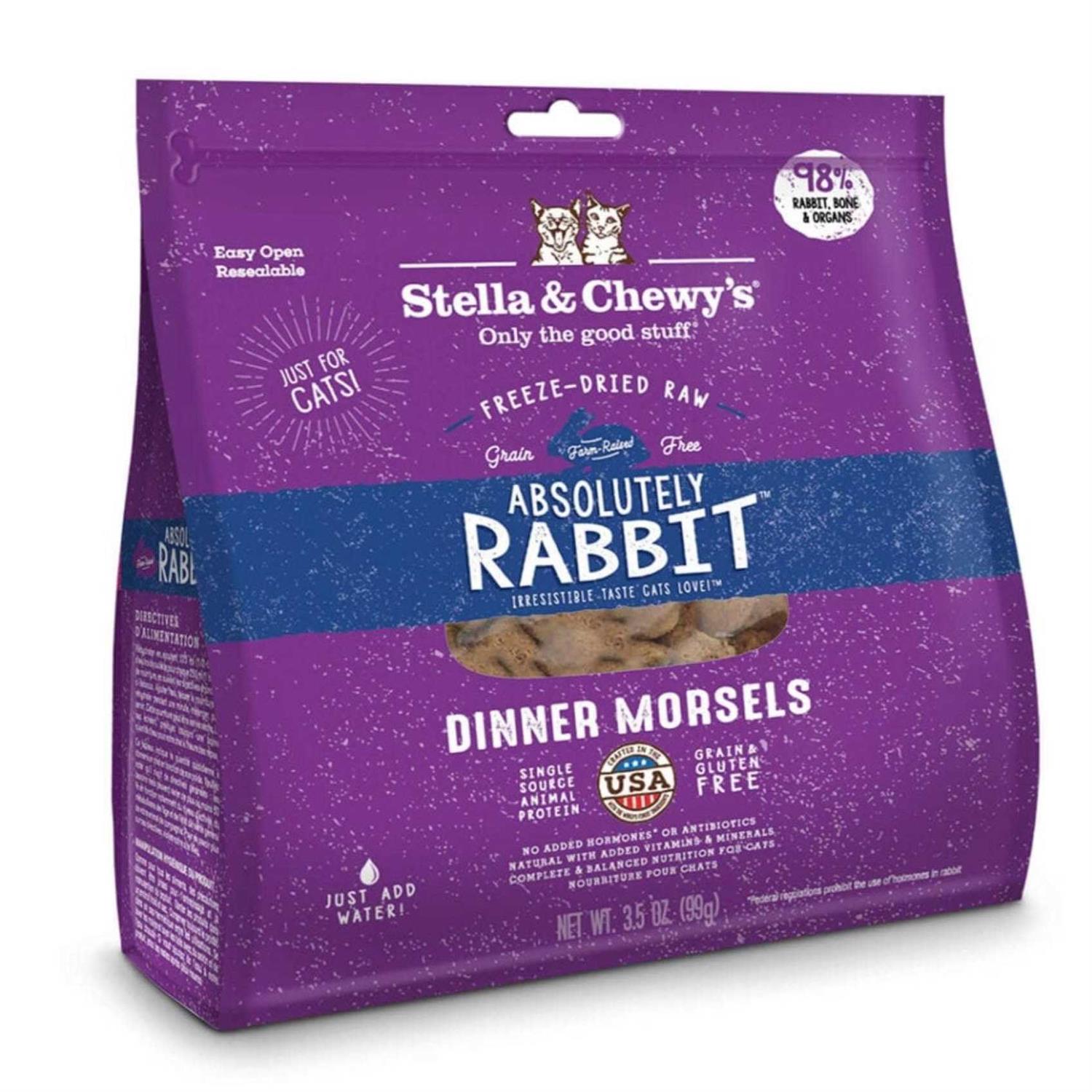Stella & Chewy’s Absolutely Rabbit Dinner Morsels Freeze Dried Cat Food - Healthber
