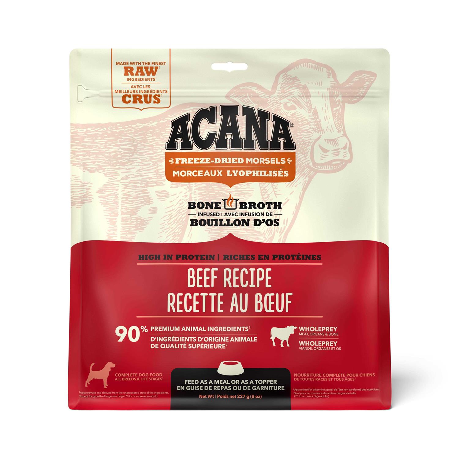Acana Ranch-Raised Beef Recipe Freeze Dried Dog Food - Healthber