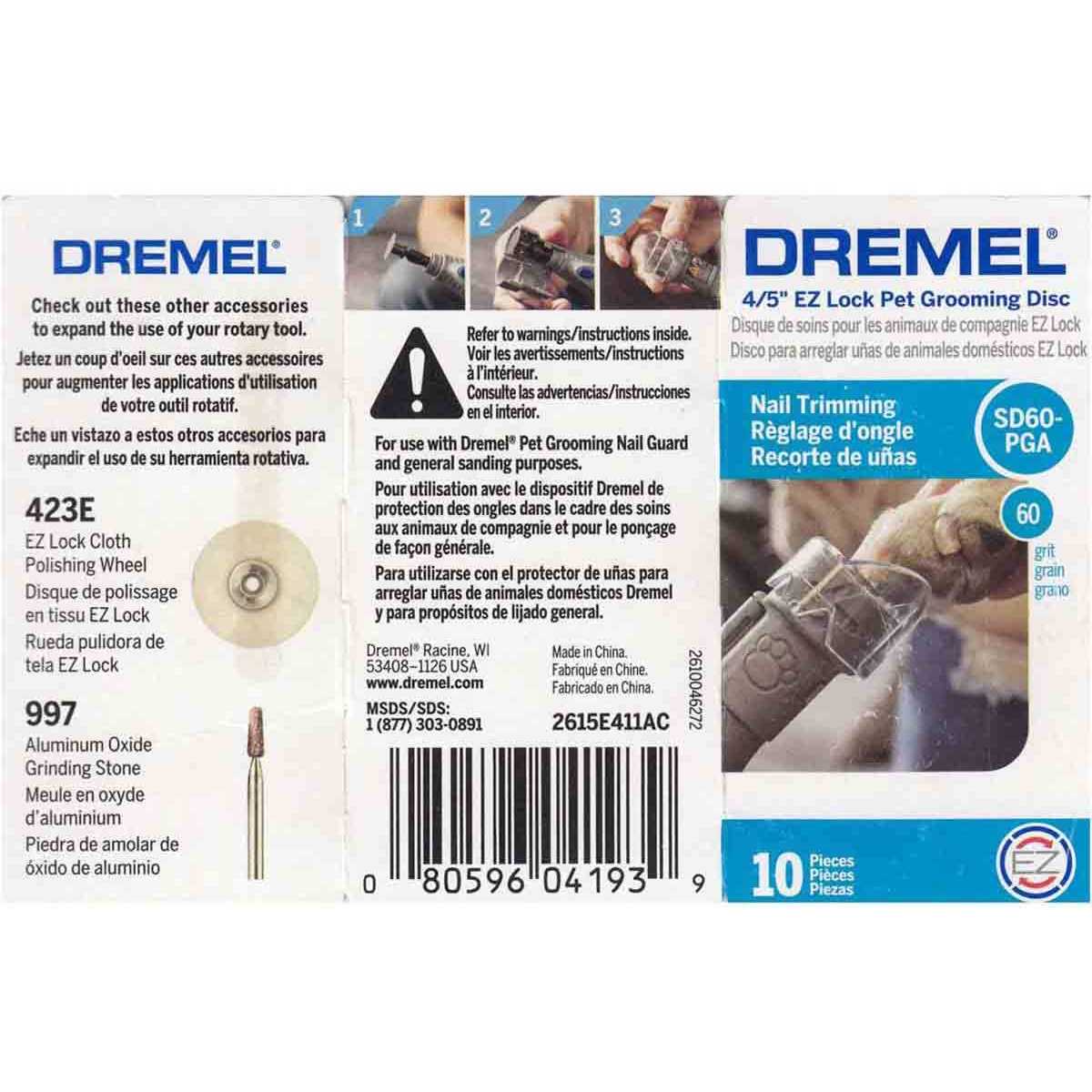 Dremel SD60-PGK EZ Lock Pet Nail Grooming Discs - Healthber