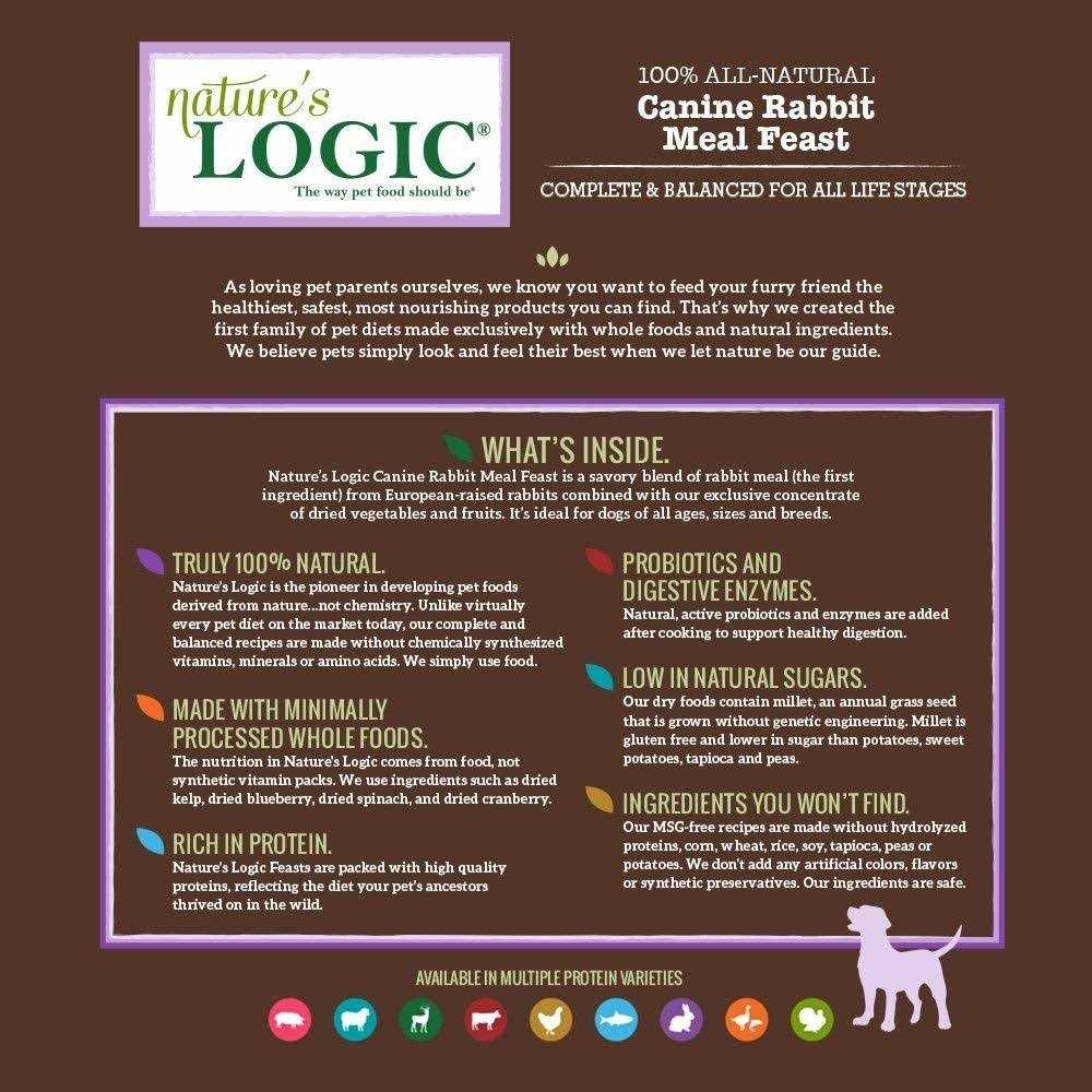 Nature’s Logic Canine Rabbit Meal Feast Dry Dog Food - Healthber