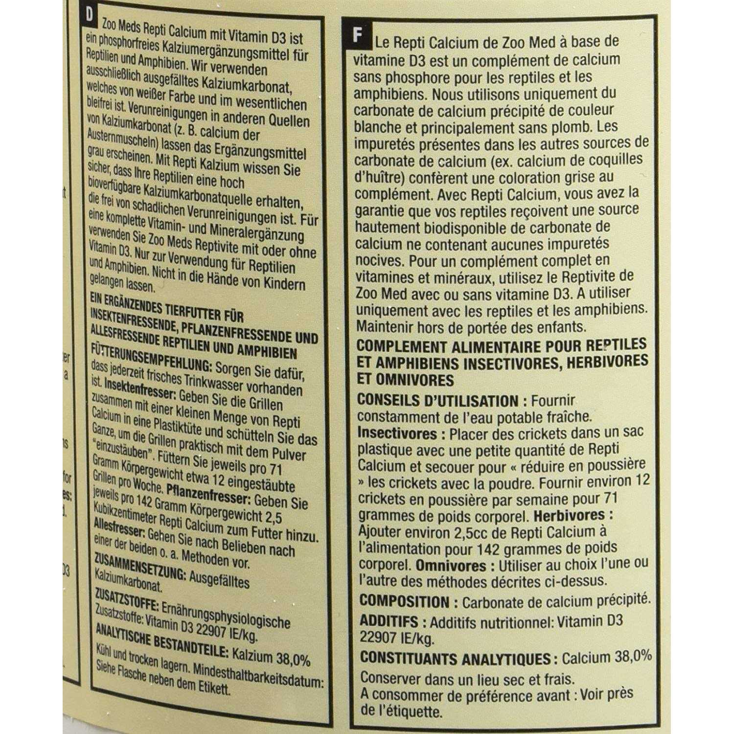 Zoo Med Repti Calcium with D3 - Healthber