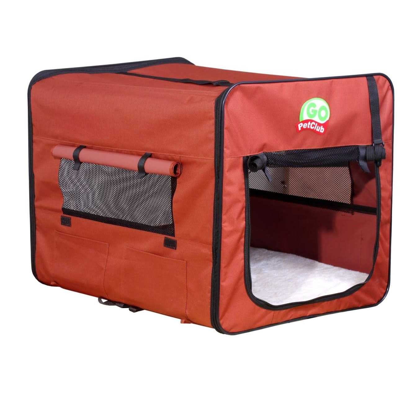Go Pet Club Ab18 18 in. Brown Soft Dog Crate - Healthber