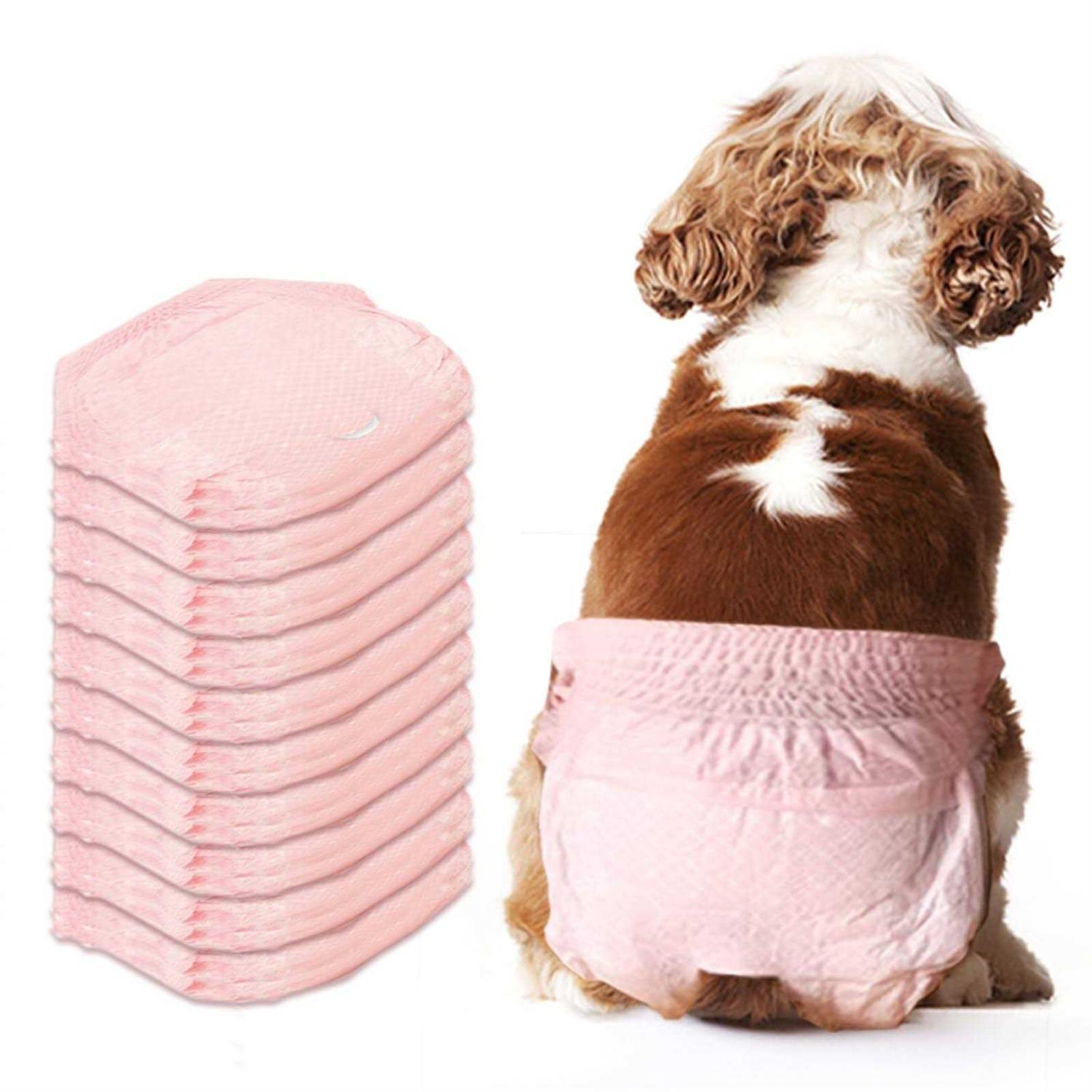 Disposable Dog Diapers Female,10 Pcs Stretchy Dog Diapers,Cat Diapers for Female Cats - Healthber