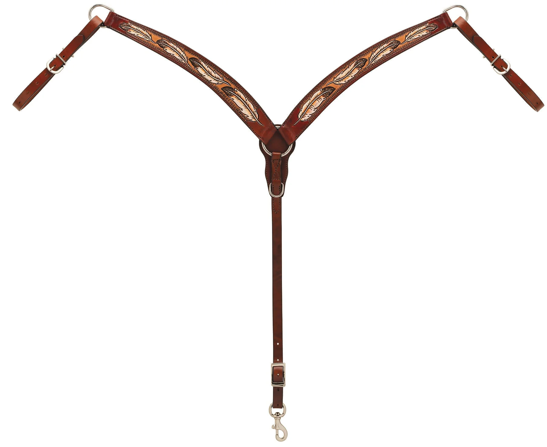 Turquoise Cross Coco Feather Breast Collar - Healthber