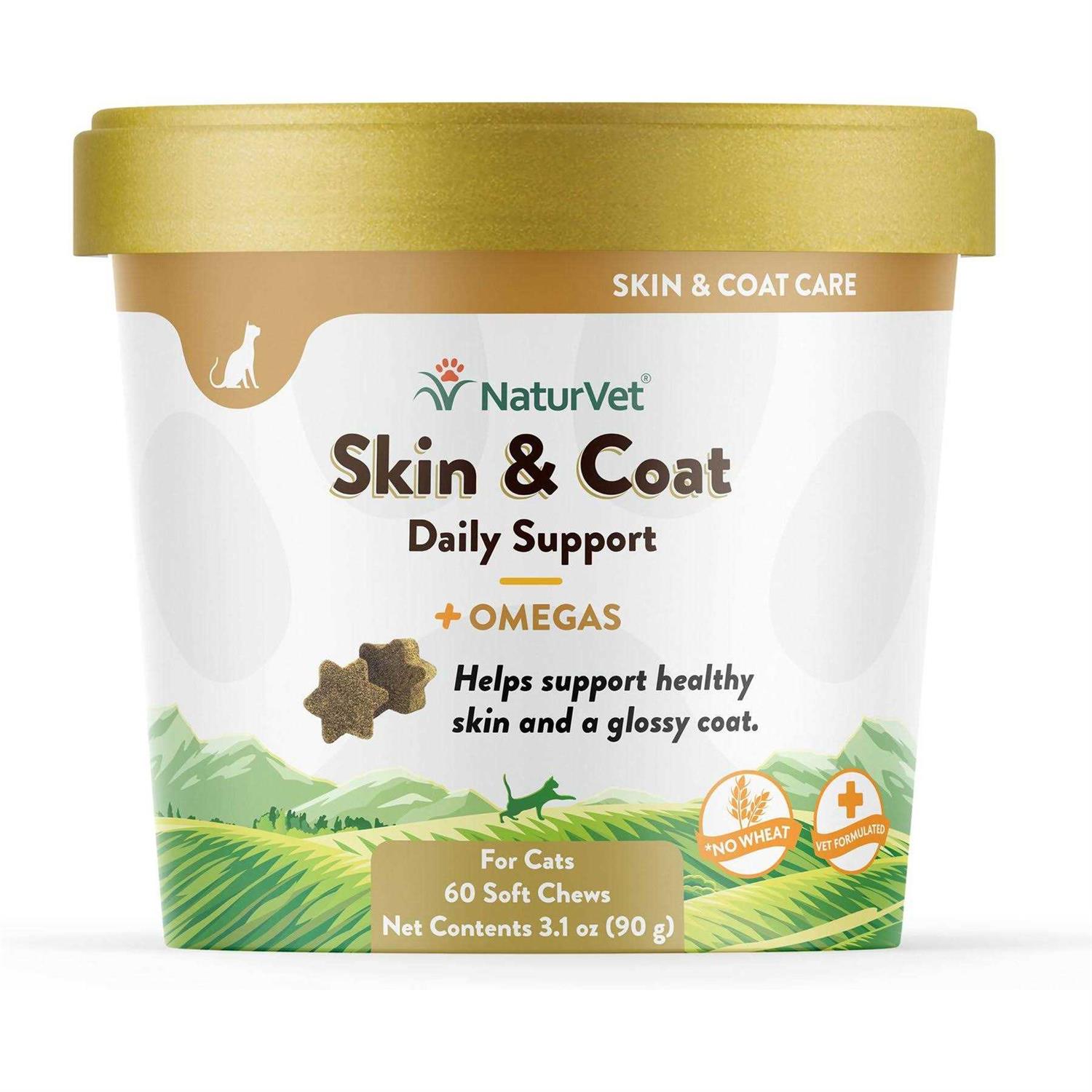 NaturVet Skin & Coat Plus Omegas for Cats - Healthber
