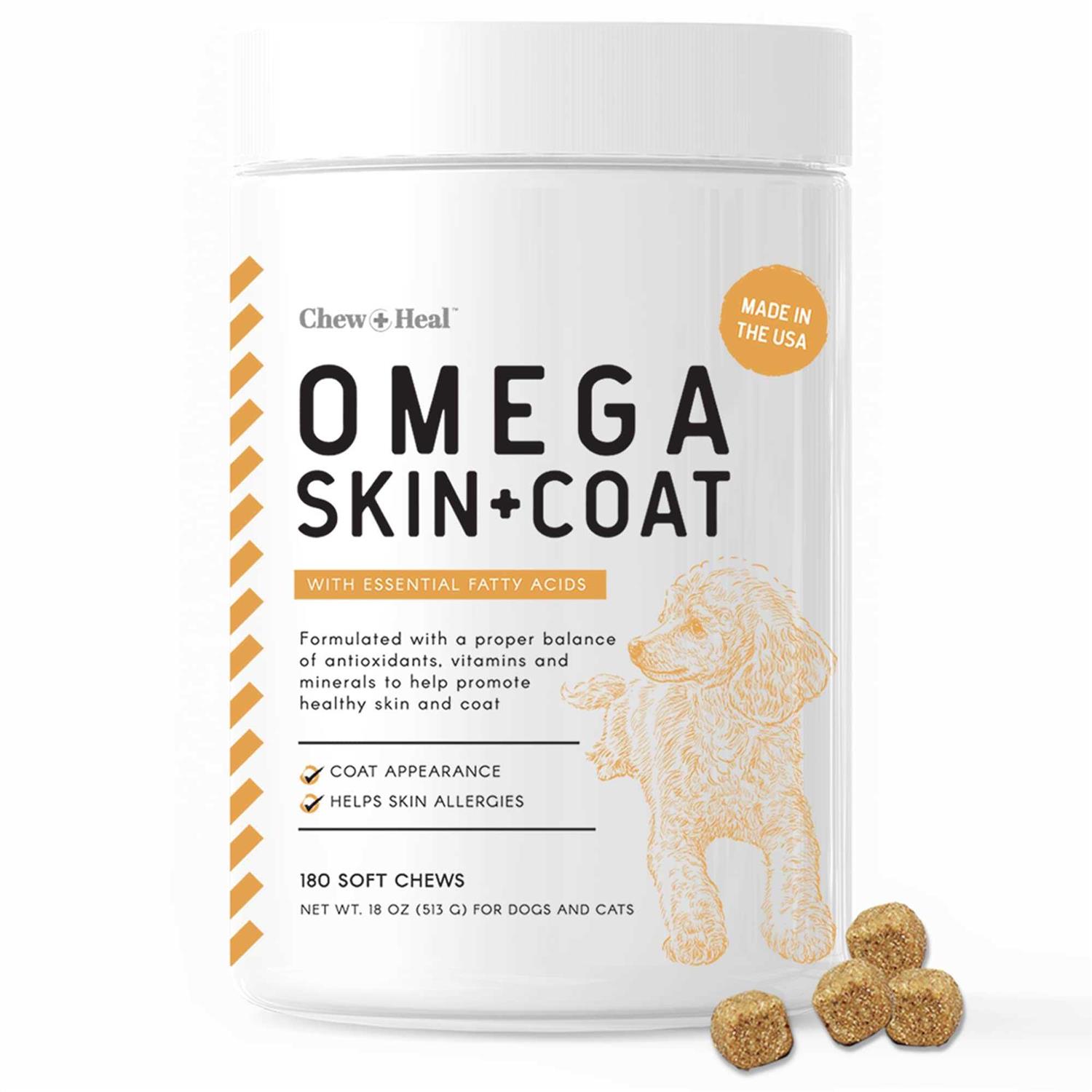 Chew + Heal Omega Skin & Coat Supplement - Healthber