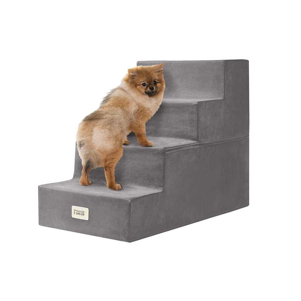 Friends Forever Milo Folding Dog Stairs for Indoor Premium Foam Pet S - Healthber