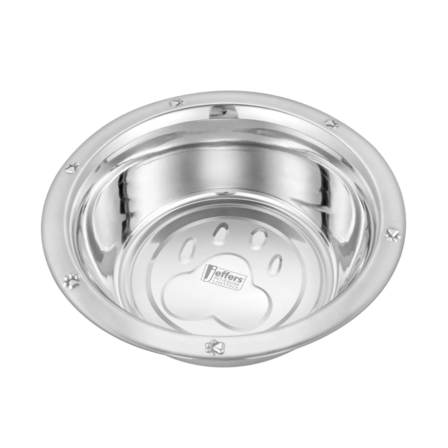 Stainless Steel Embossed Wide-Lip Food & Water Pet Bowls - Healthber