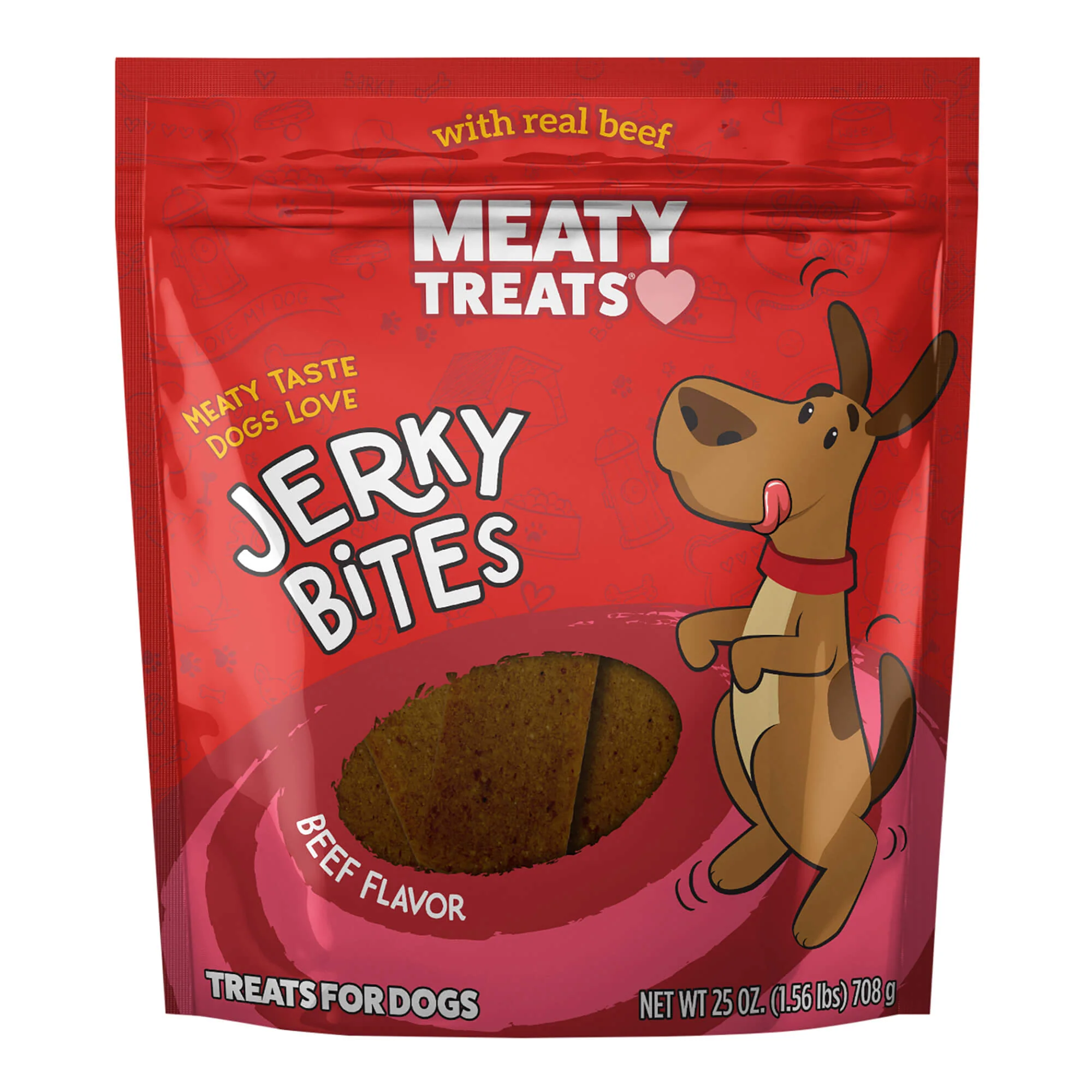 Meaty Treats Beef Jerky Bites, 25 oz - Healthber