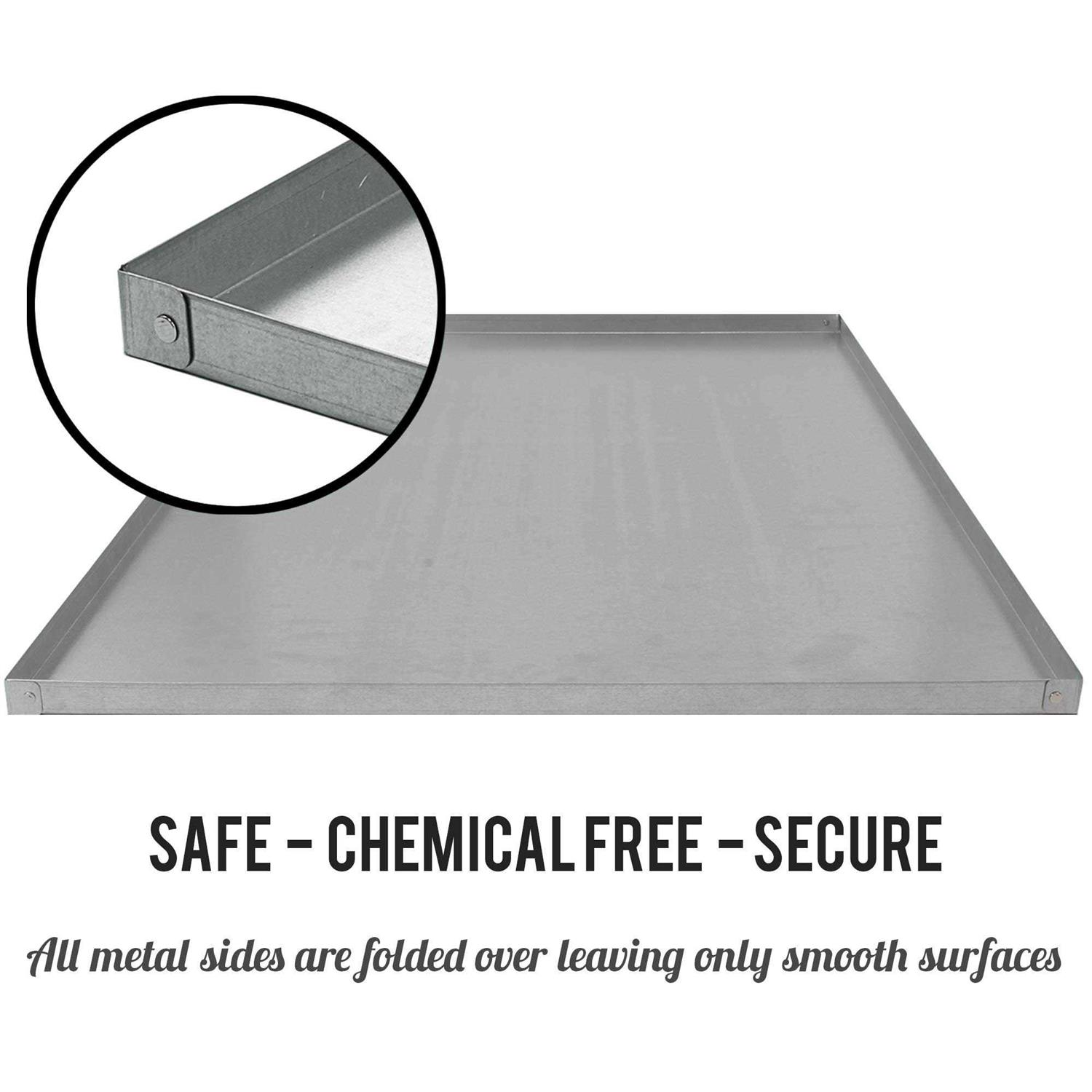 KOPEKS Galvanized Metal Tray for Dog Crates, Pet Kennels, Restaurant Grease Traps, and Floor Protection - Healthber