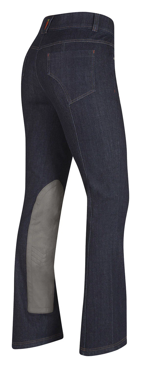 Stretch Denim Extended Knee Patch Bootcut, Reg Length - Healthber