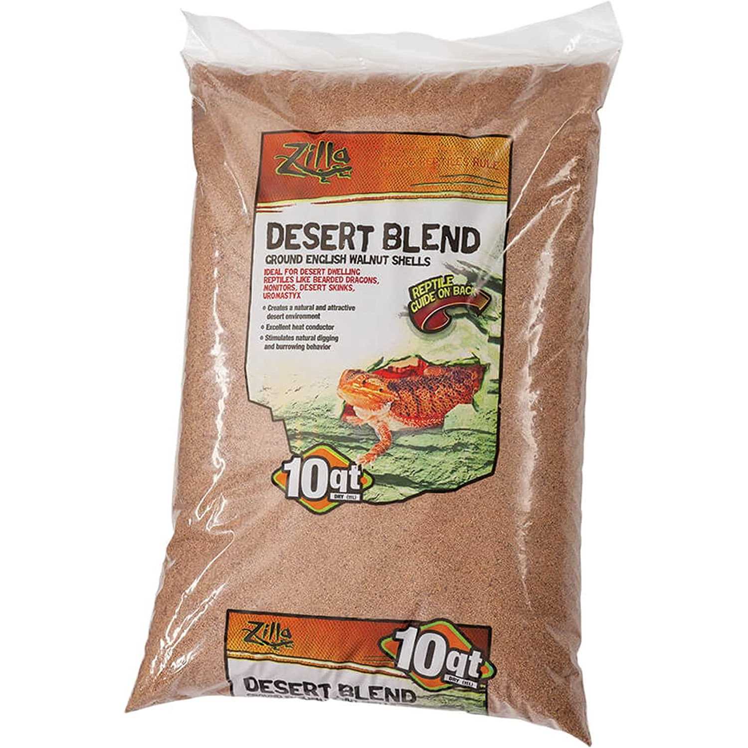 Zilla Desert Blend Ground English Walnut Shells Reptile Bedding - Healthber