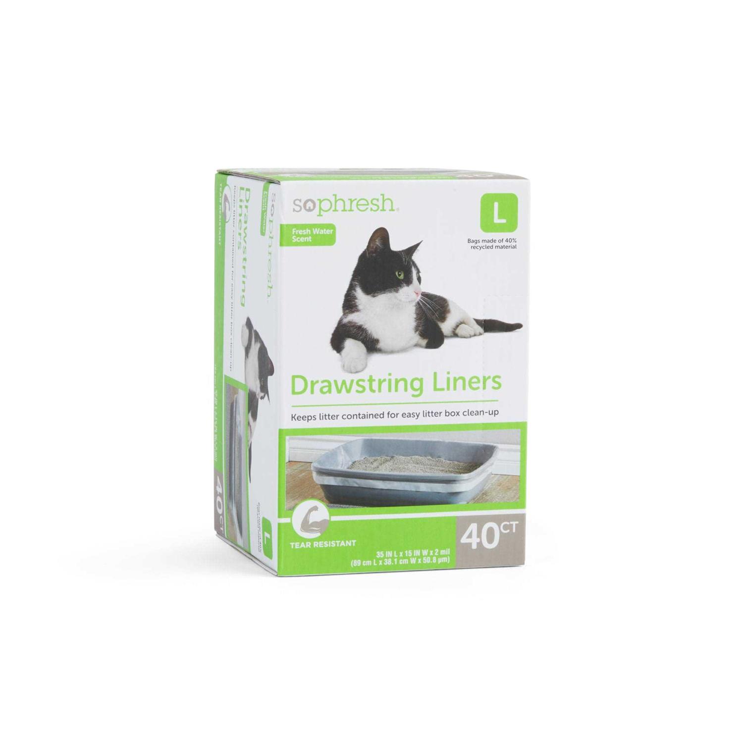 So Phresh Drawstring Cat Litter Box Liners - Healthber