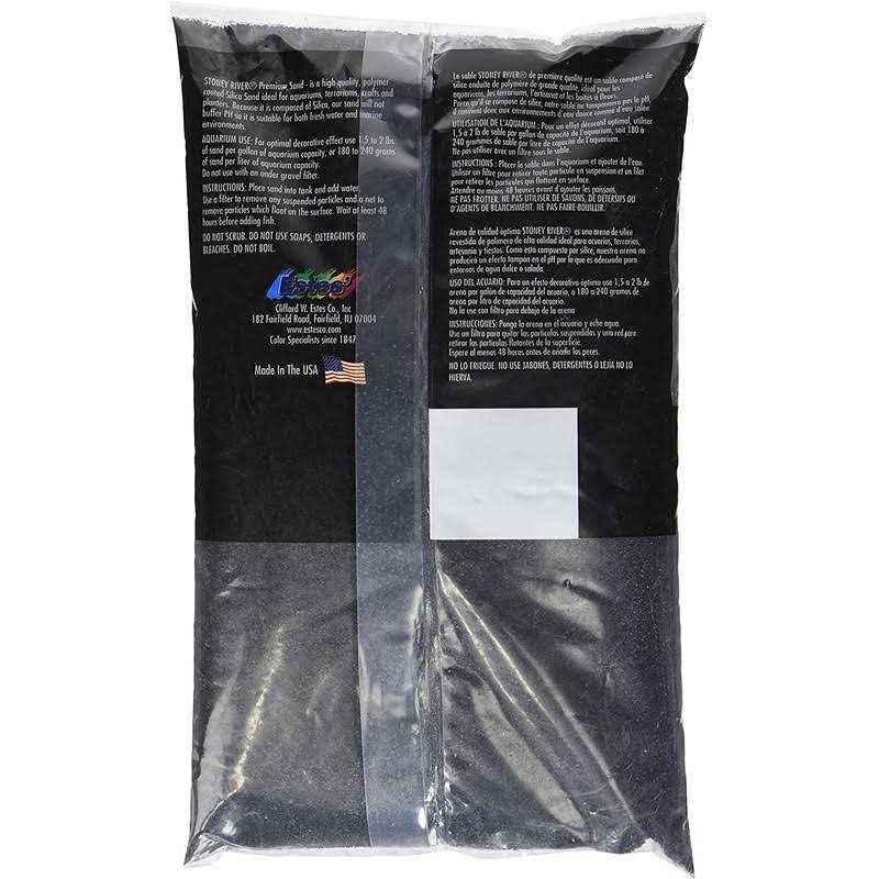 Estes Gravel Products AES06606 Este Marine Sand Black for Aquarium - Healthber