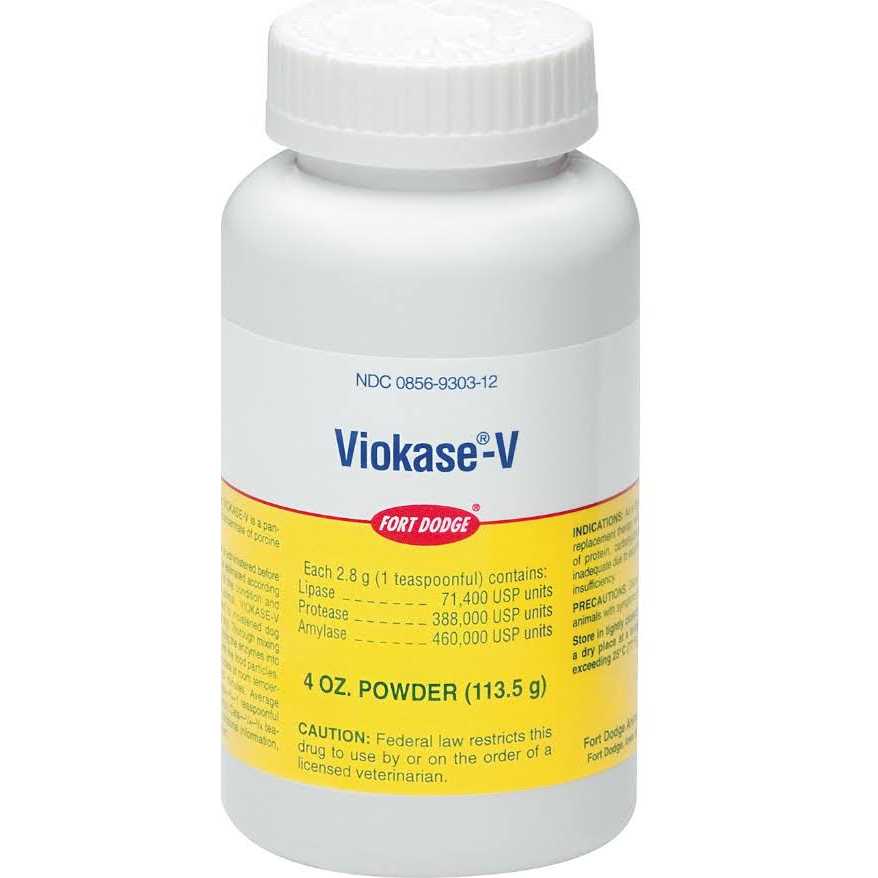 Viokase-V Powder for Dogs & Cats - Healthber