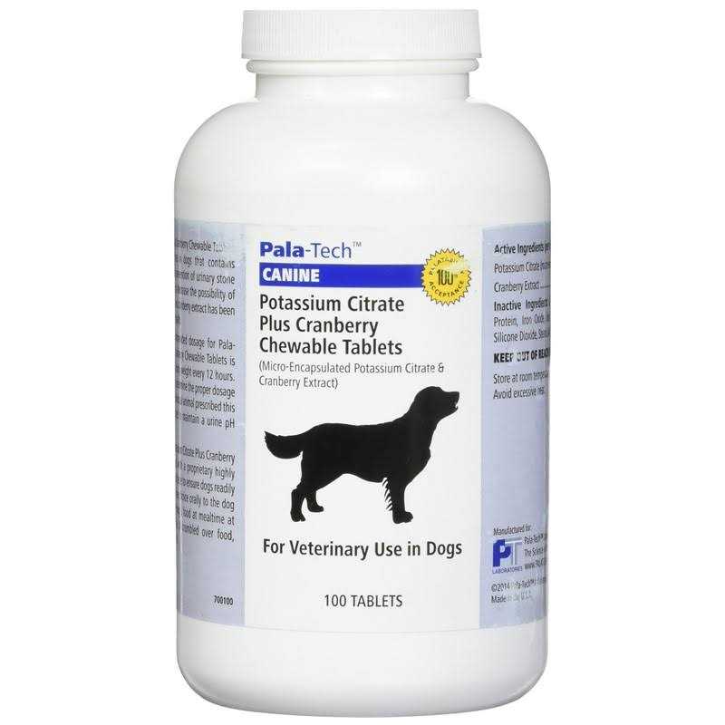 Pala-Tech Potassium Citrate Plus Cranberry Chewable Tablets - Healthber