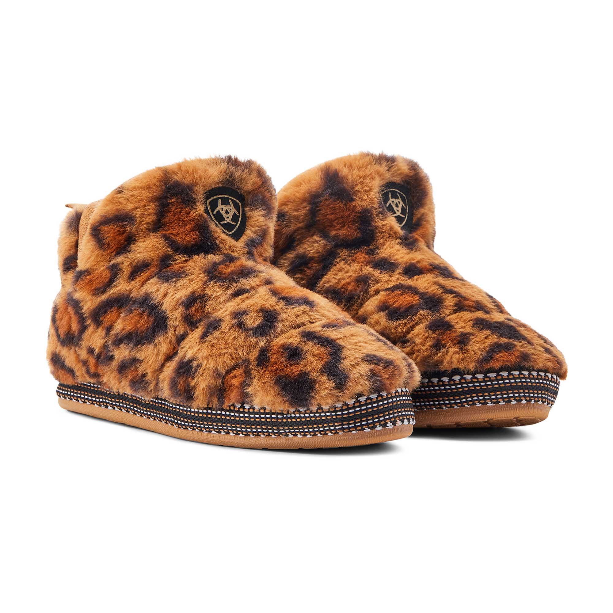 Ariat Women's Bootie Slipper, Dark Leopard - Healthber