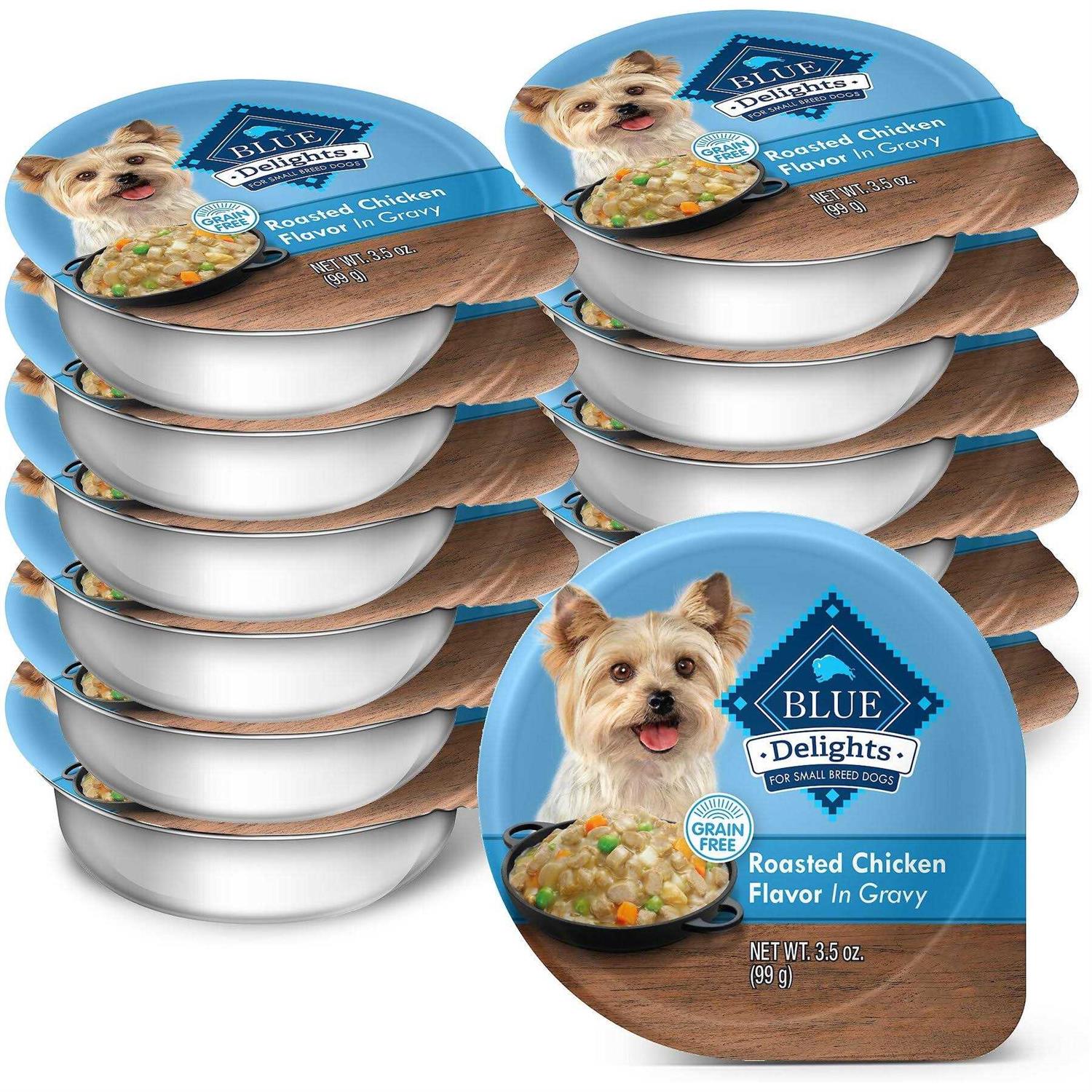 Blue Buffalo Divine Delights Small Breed Rotisserie Chicken in Gravy Dog Food Cup 3.5-oz - Healthber