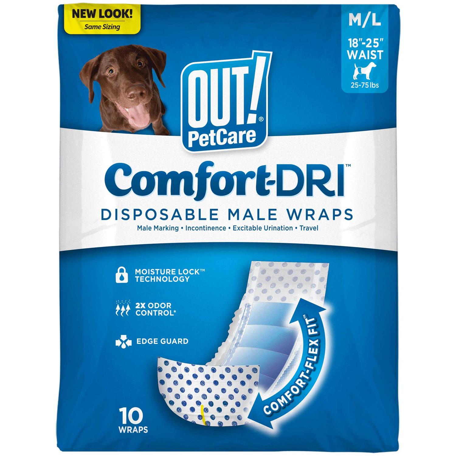 OUT! PetCare Disposable Male Dog Diapers - Healthber