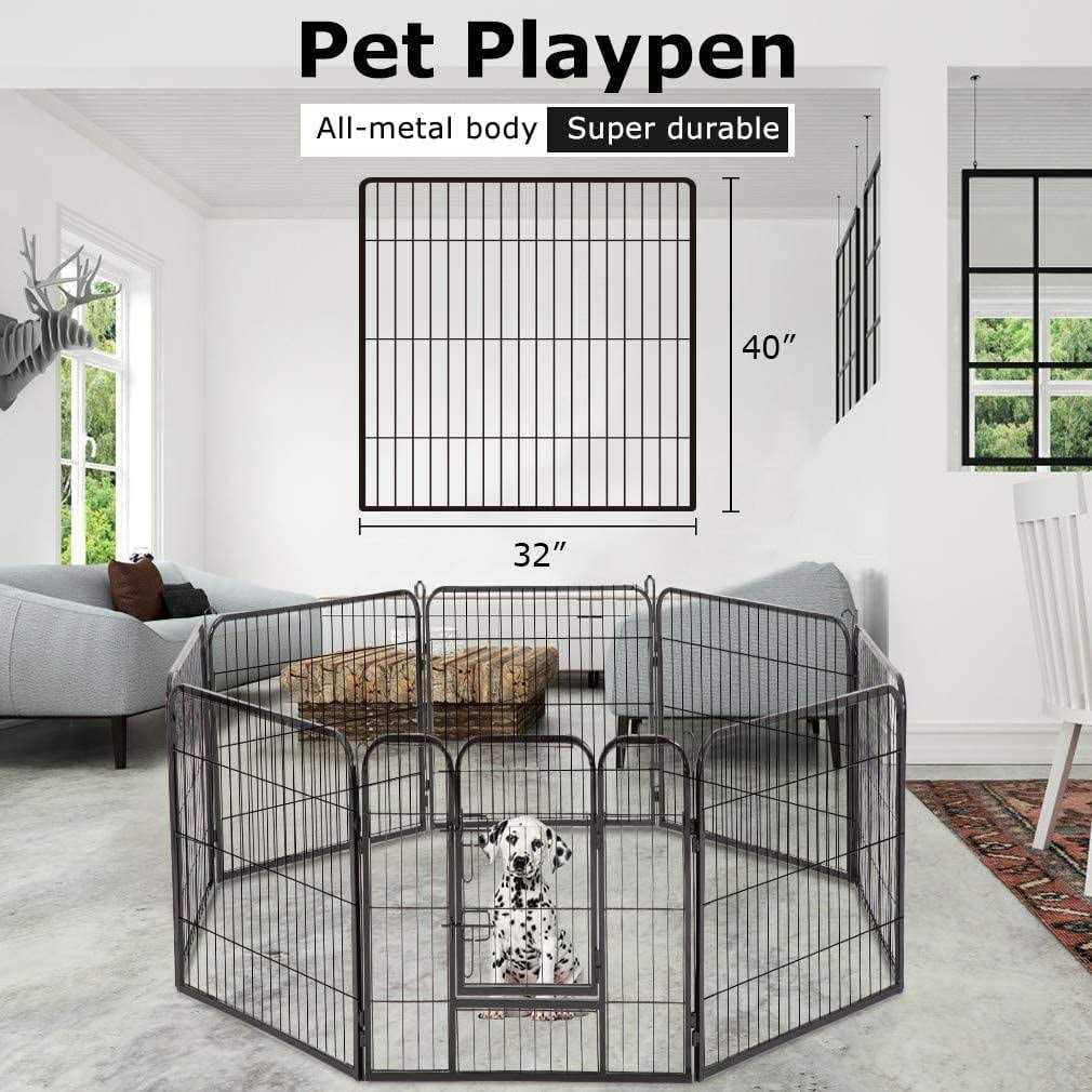 Bestpet Heavy Duty Pet Playpen Dog Exercise Pen Cat Fence - Healthber