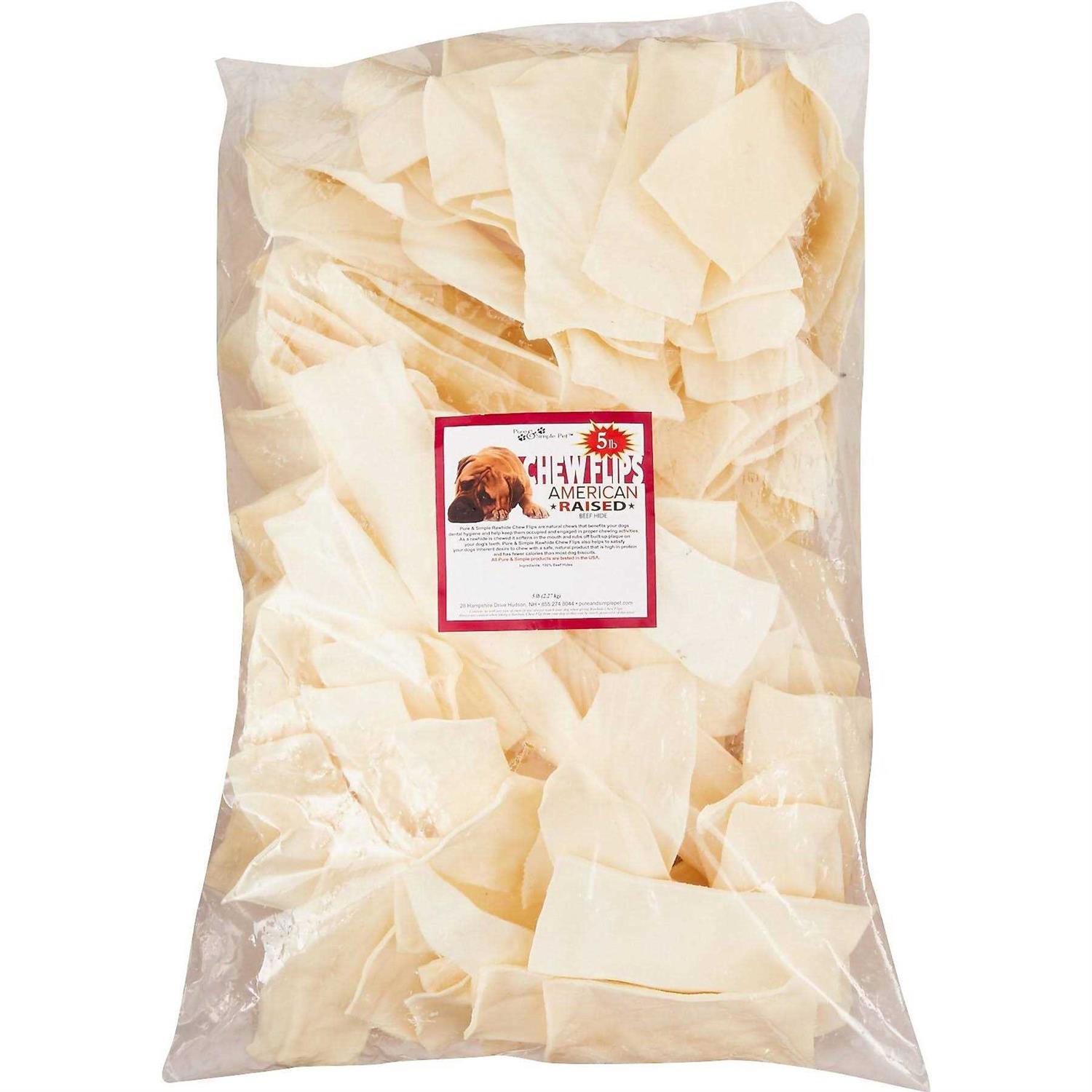 Pure & Simple Pet Rawhide Chew Flips - Healthber