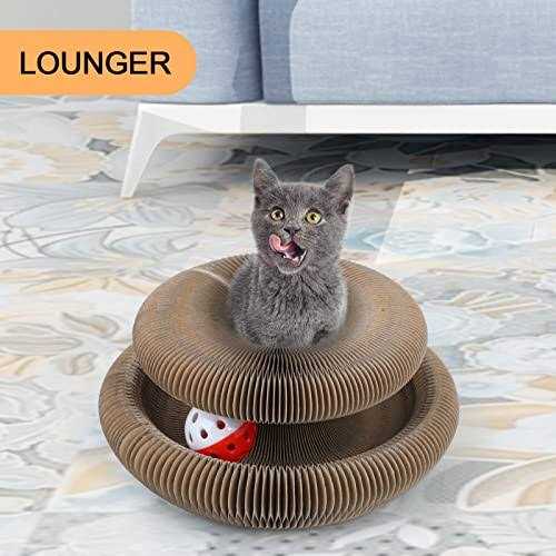 Fluffydream Magic Cats Scratching Board Interactive Scratch Pad Scratcher with Ball - Healthber