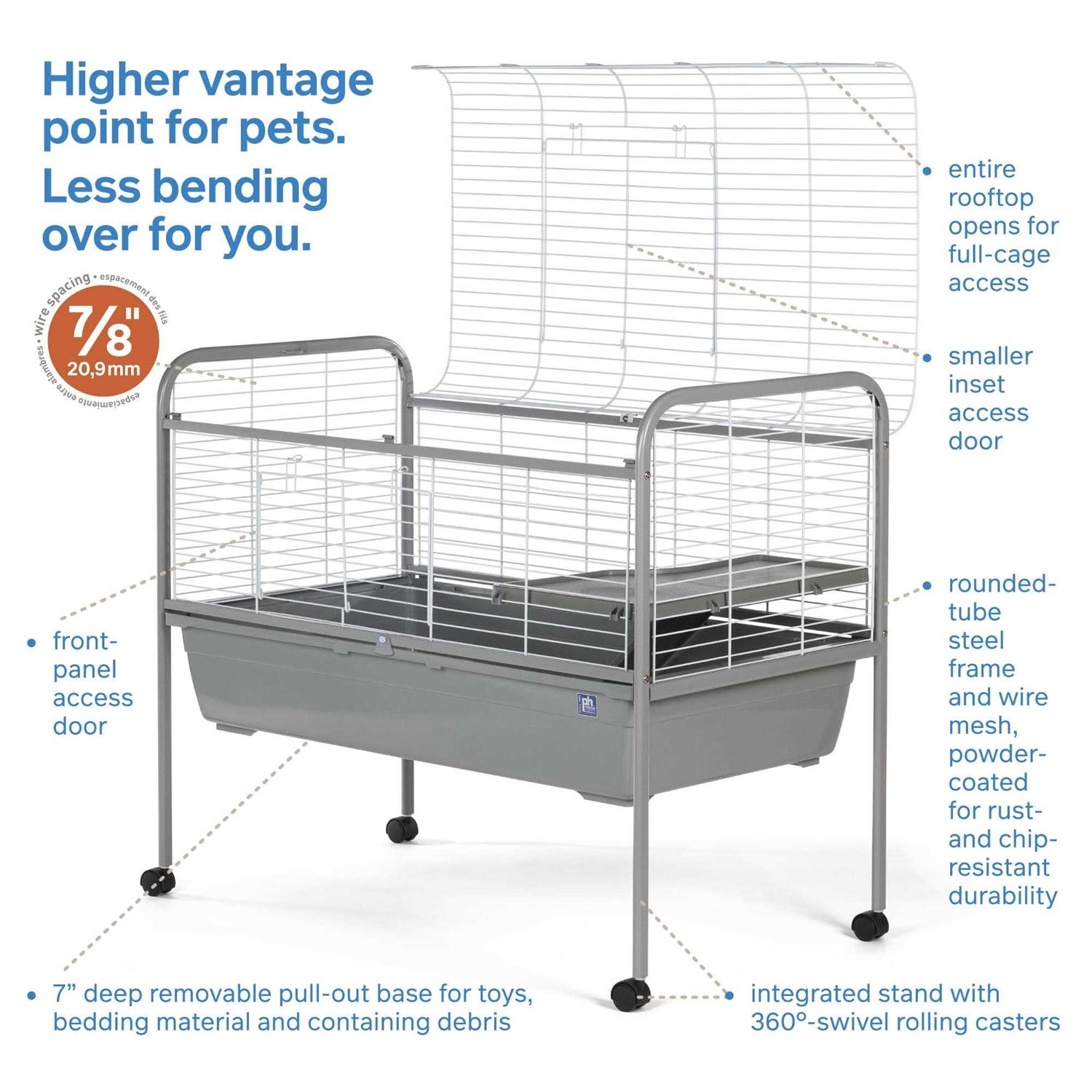 Prevue Pet Products Jumbo Small Animal Home with Rolling Stand 532 - Healthber