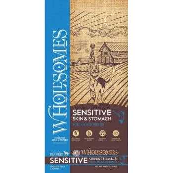 Wholesomes Sensitive Skin & Stomach Salmon Dry Dog Food - Healthber
