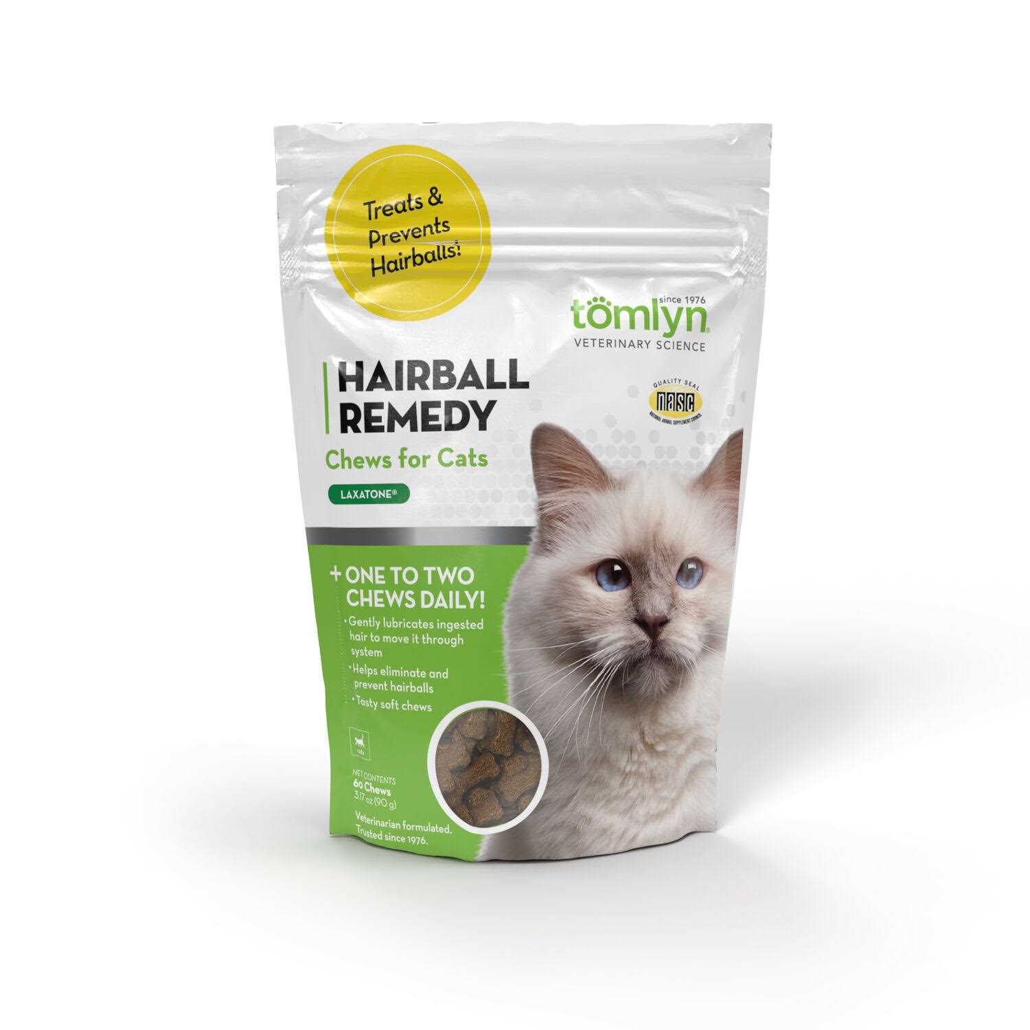 Tomlyn Laxatone Hairball Remedy Chews for Cats - Healthber