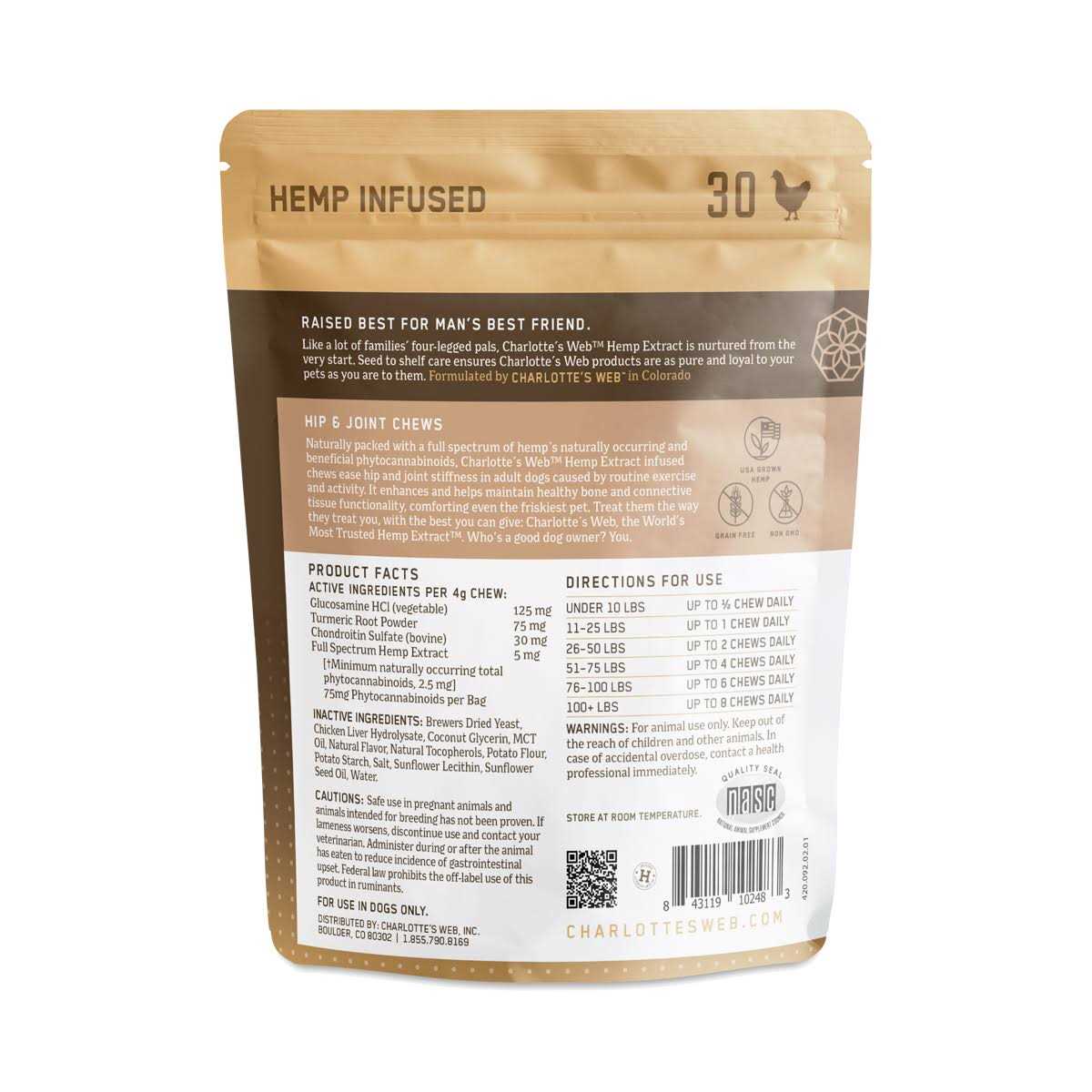 Charlotte’s Web Hip and Joint Chews for Dogs - Healthber