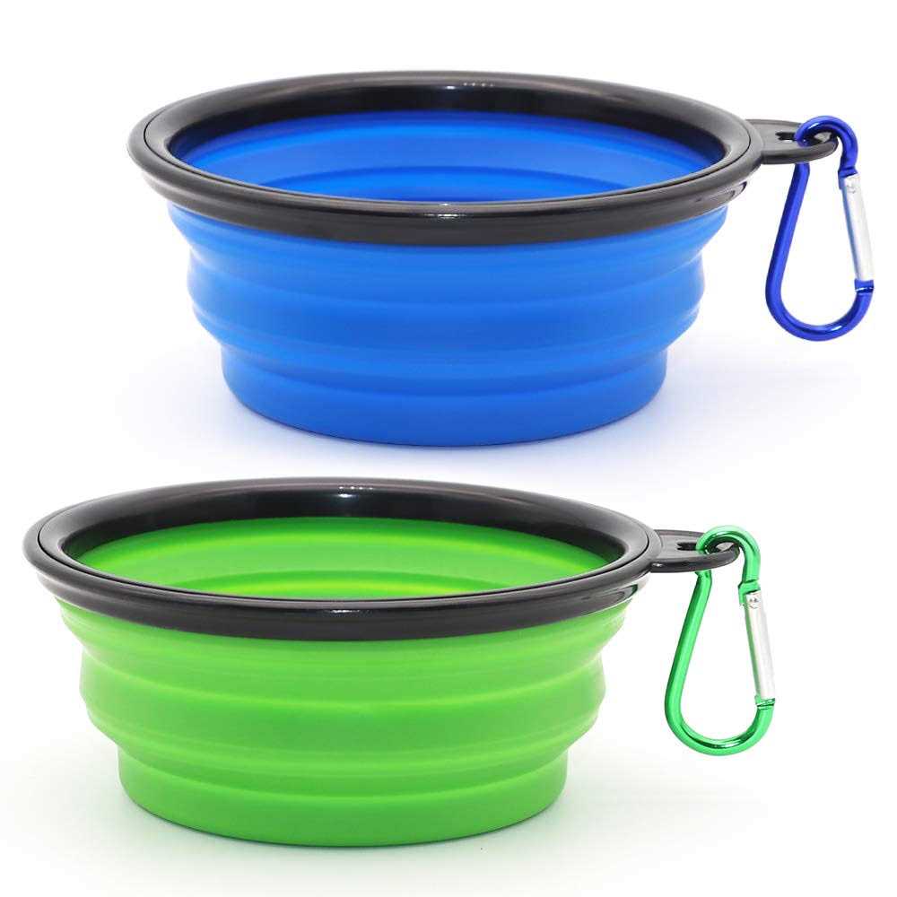 Dog Bowl Pet Collapsible Bowls 2 Pack Collapsible Dog Water Bowls for Cats Dogs - Healthber