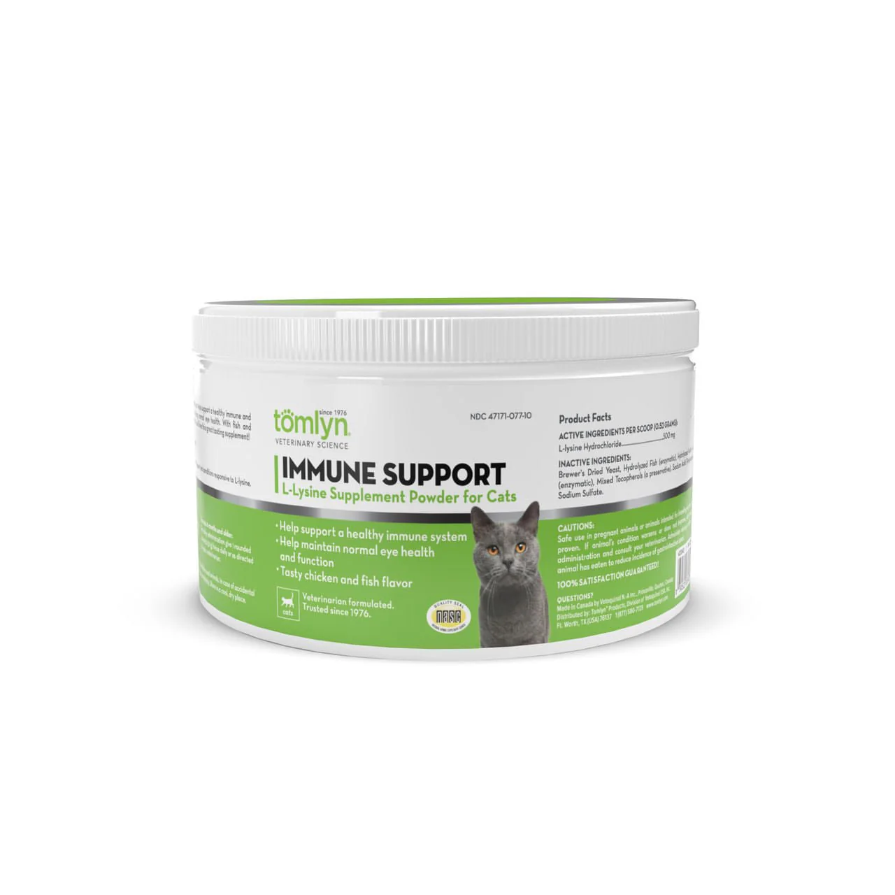 L-Lysine Powder Immune Support for Cats, 3.5 oz - Healthber
