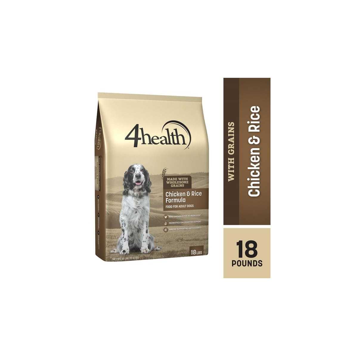 4health with Wholesome Grains Adult Chicken and Rice Formula Dry Dog Food - Healthber