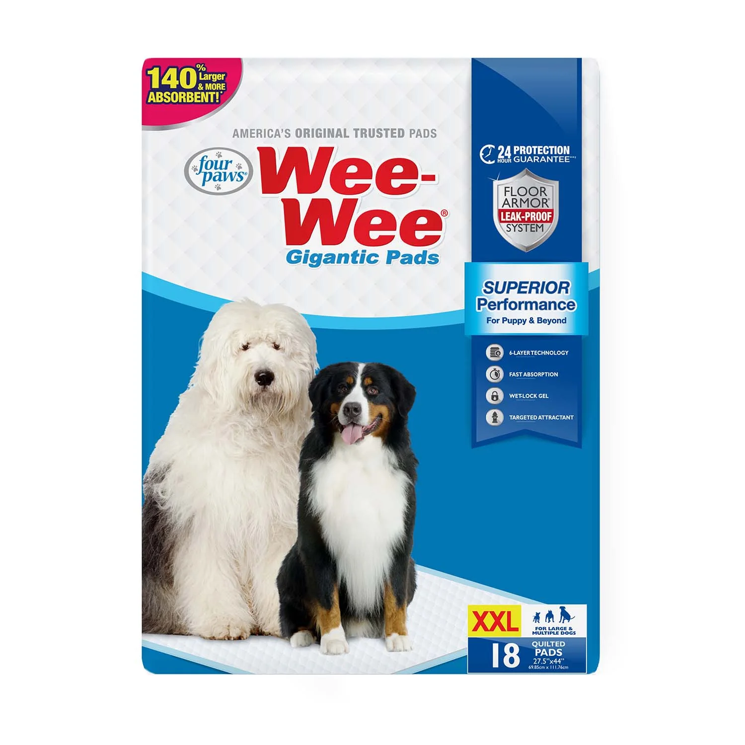 Wee-Wee Superior Performance Gigantic Dog Pee Pads - Healthber