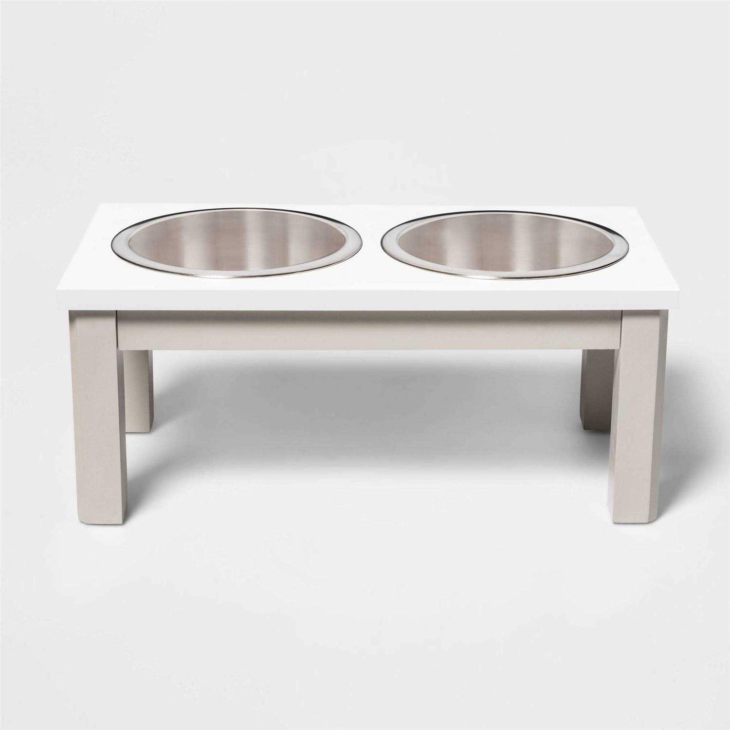 Boots & Barkley Traditional Short Elevated Dual Tone Dog Bowl with Sour Cream Top - Healthber