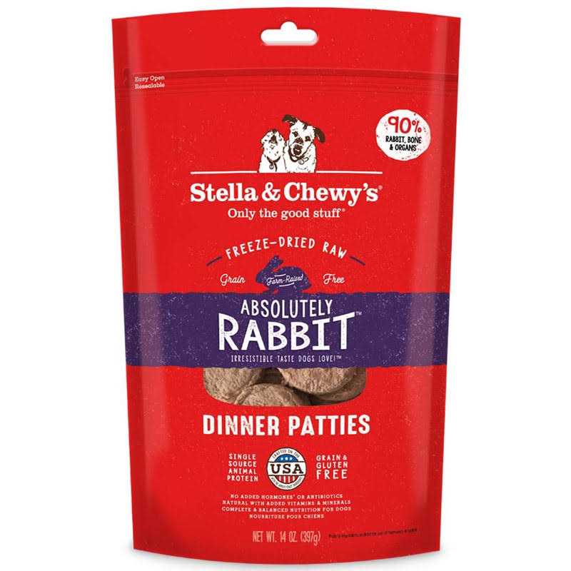 Stella & Chewy’s Absolutely Rabbit Dinner Patties Freeze Dried Dog Food - Healthber
