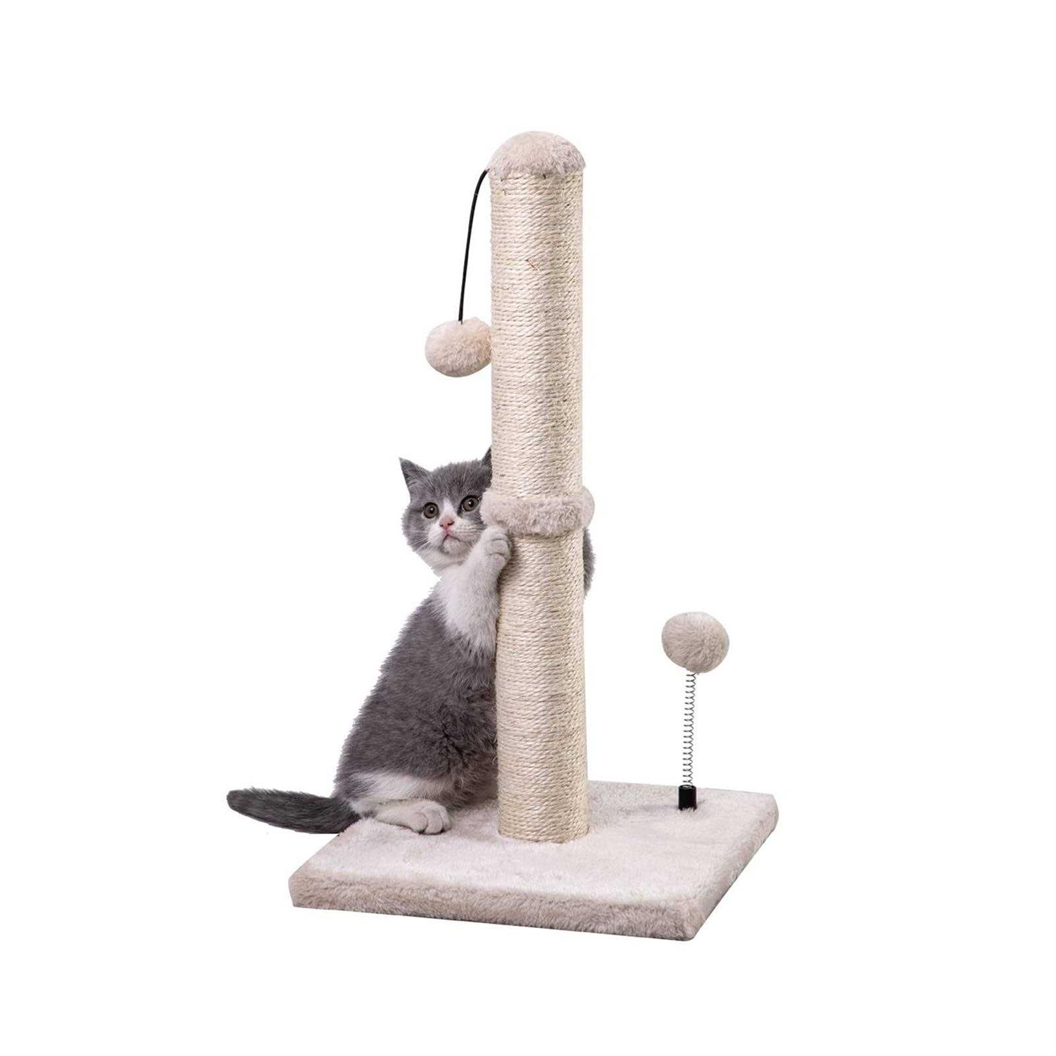 MECOOL Cat Scratching Post Premium Basics Kitten Scratcher Sisal Scratch Posts Hanging Ball Cats - Healthber