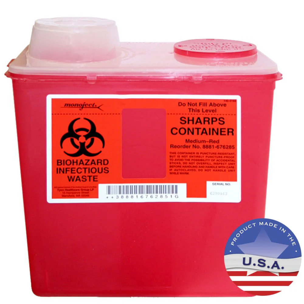 Sharps Biohazard Container - Healthber