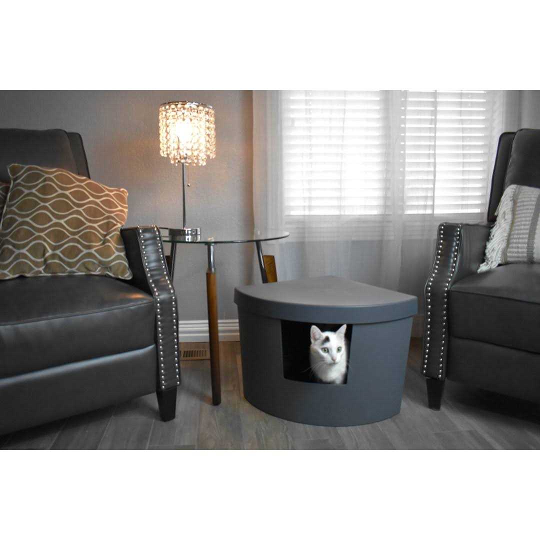 Plastic Enclosed Standard Litter Box Kitangle - Healthber