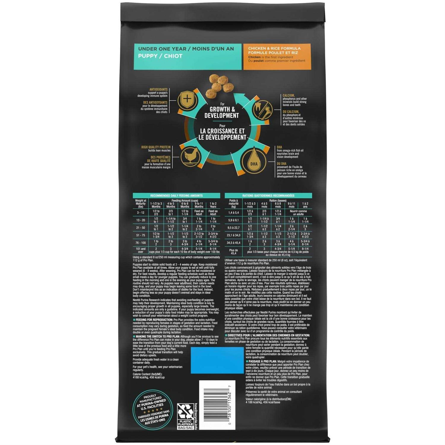 Purina Pro Plan High Protein Chicken and Rice Formula Dry Puppy Food, 6 lbs. - Healthber
