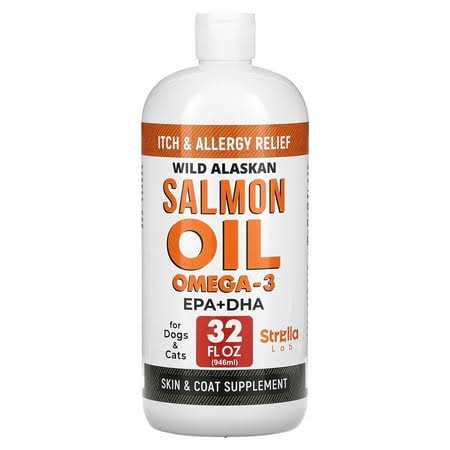 StrellaLab Wild Alaskan Salmon Oil Omega 3 for Dogs - Healthber