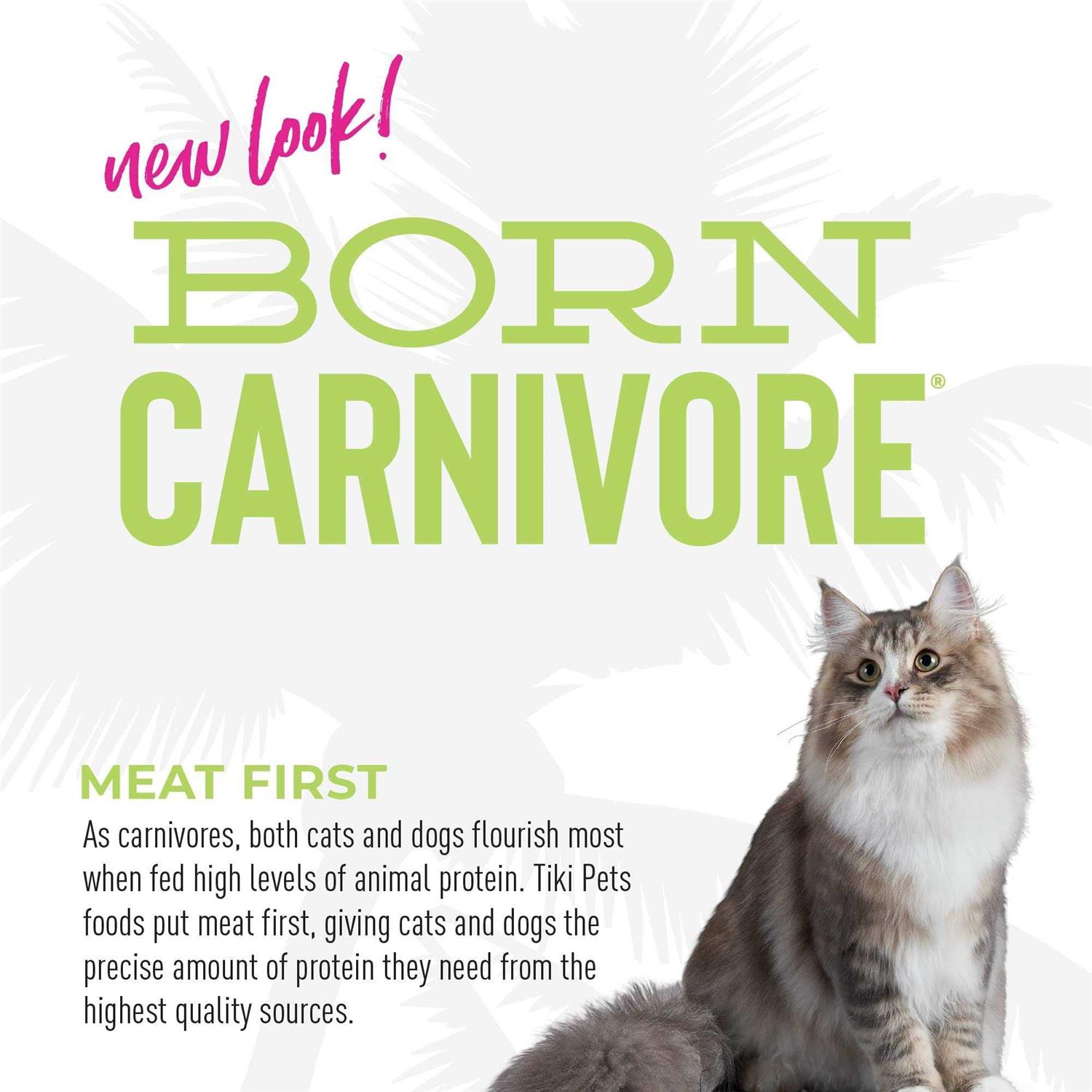 Tiki Cat Born Carnivore Indoor Health Trout & Menhaden Fish Meal Recipe 3-lb - Healthber
