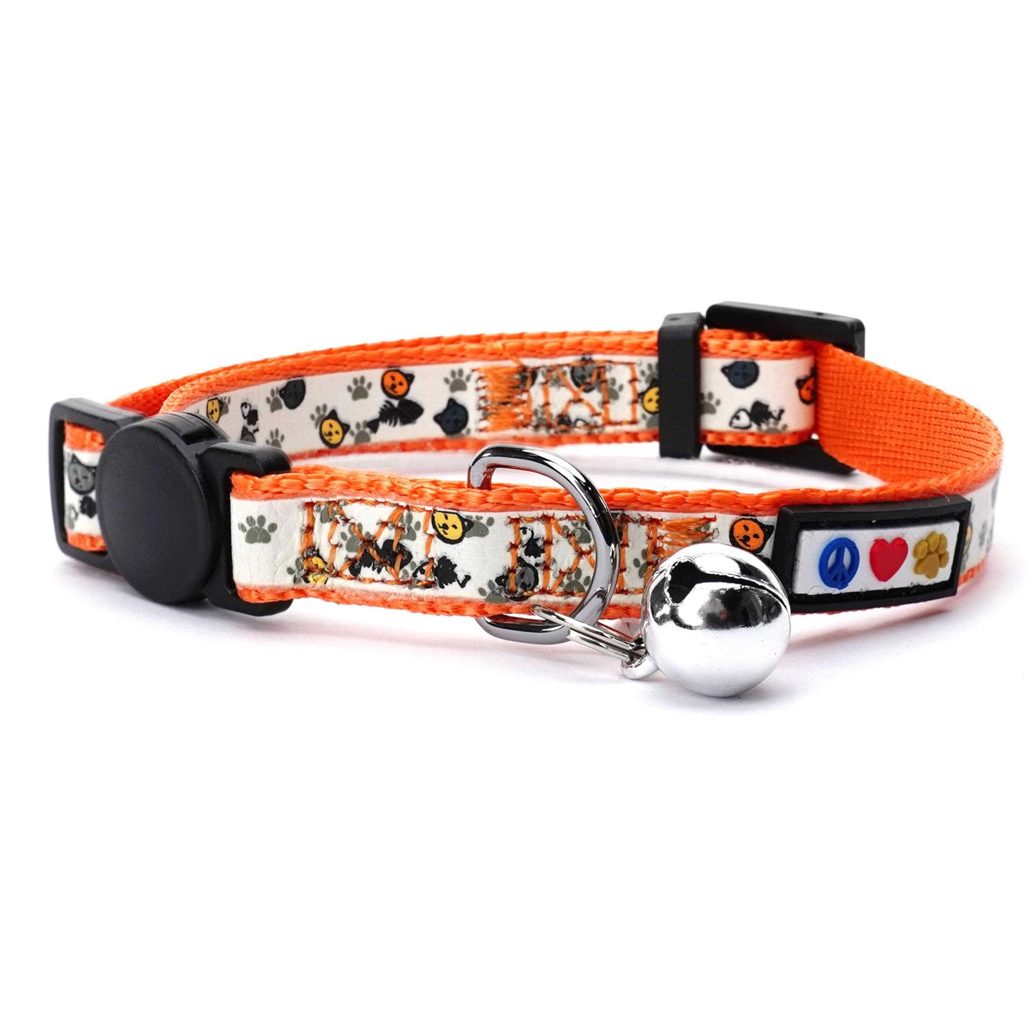 Pawtitas Cat Collar with Safety Buckle and Removable Bell Cat Collar Kitten Collar - Healthber