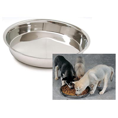 Stainless Steel Puppy Pan Food & Water Dish - Healthber