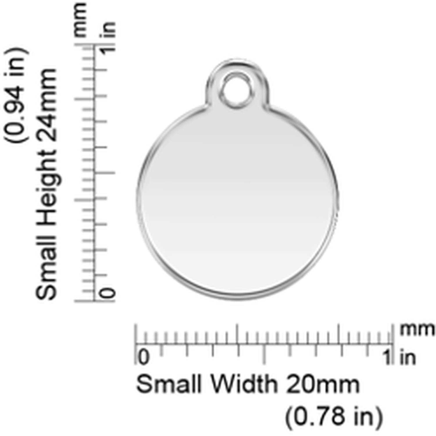 Red Dingo Paw Print Enamel Stainless Steel Dog ID Tag - Healthber