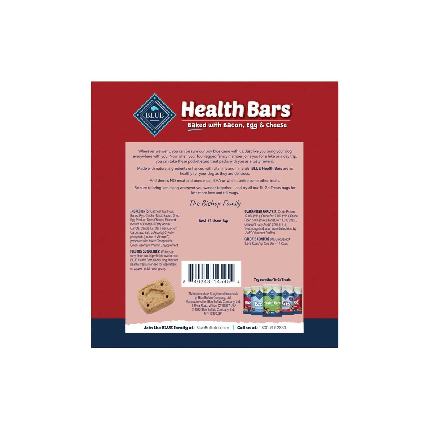 Blue Buffalo Health Bars Mini Natural Crunchy Dog Treats - Healthber
