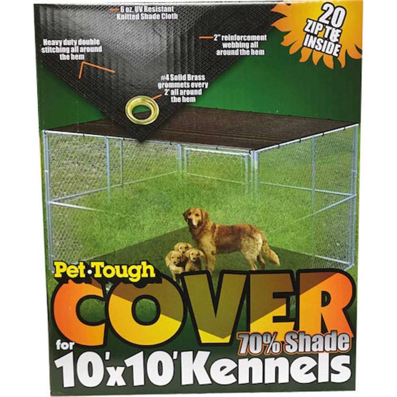 Pet-Tough 10 ft. x 10 ft. Pet Kennel Shade Cover - Healthber