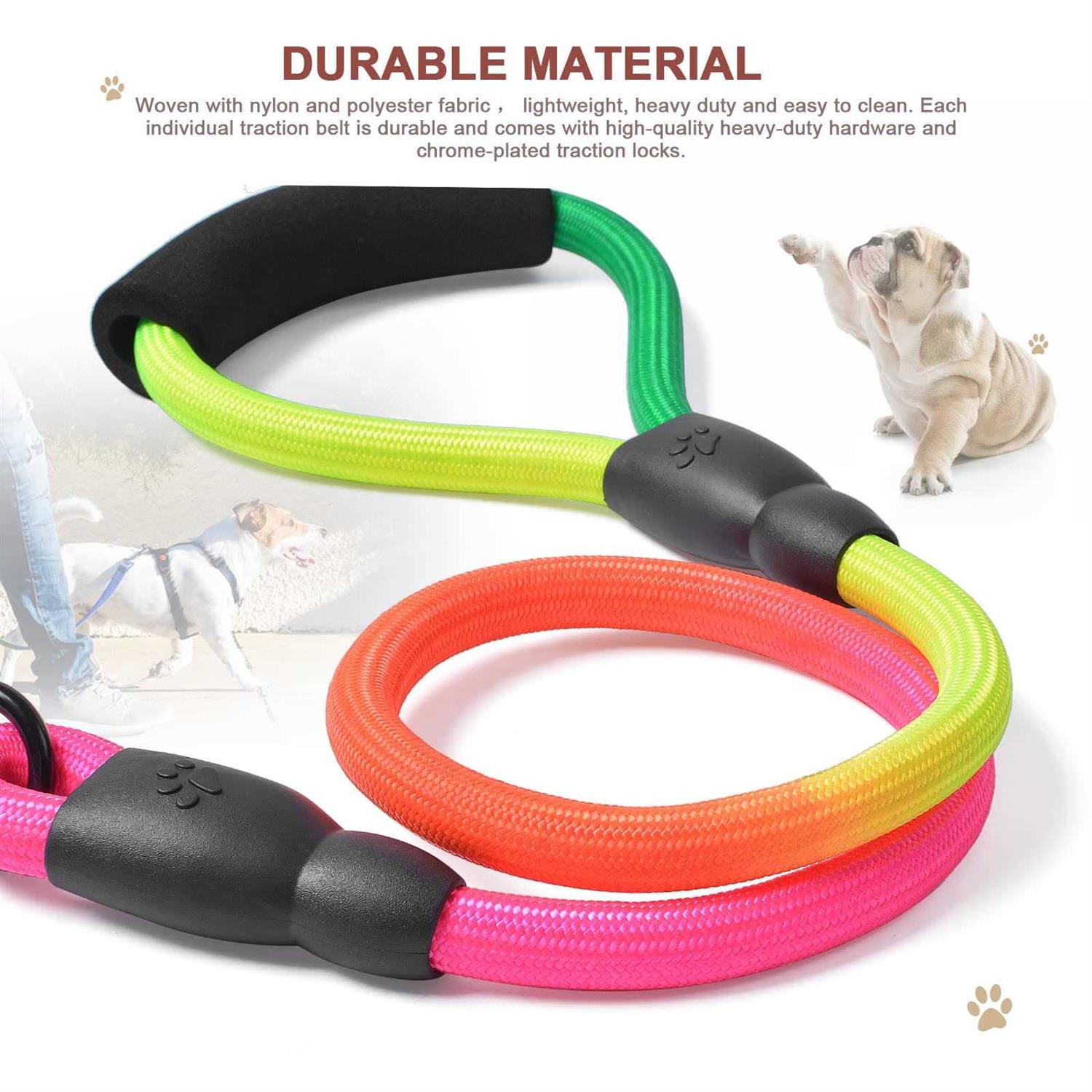 3 Way Dog Leash 75 Inch Dog Leash Detachable 360 Swivel No Tangle with Soft Padded Handle for Small/Medium Dogs PT048 - Healthber