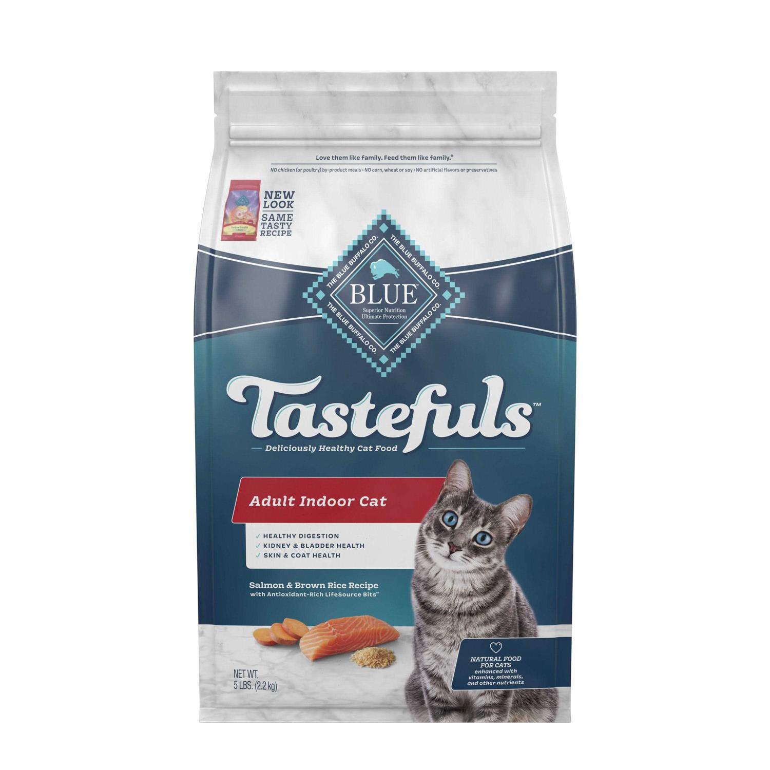 Blue Buffalo Tastefuls Indoor Natural Salmon & Brown Rice Adult Dry Cat Food - Healthber