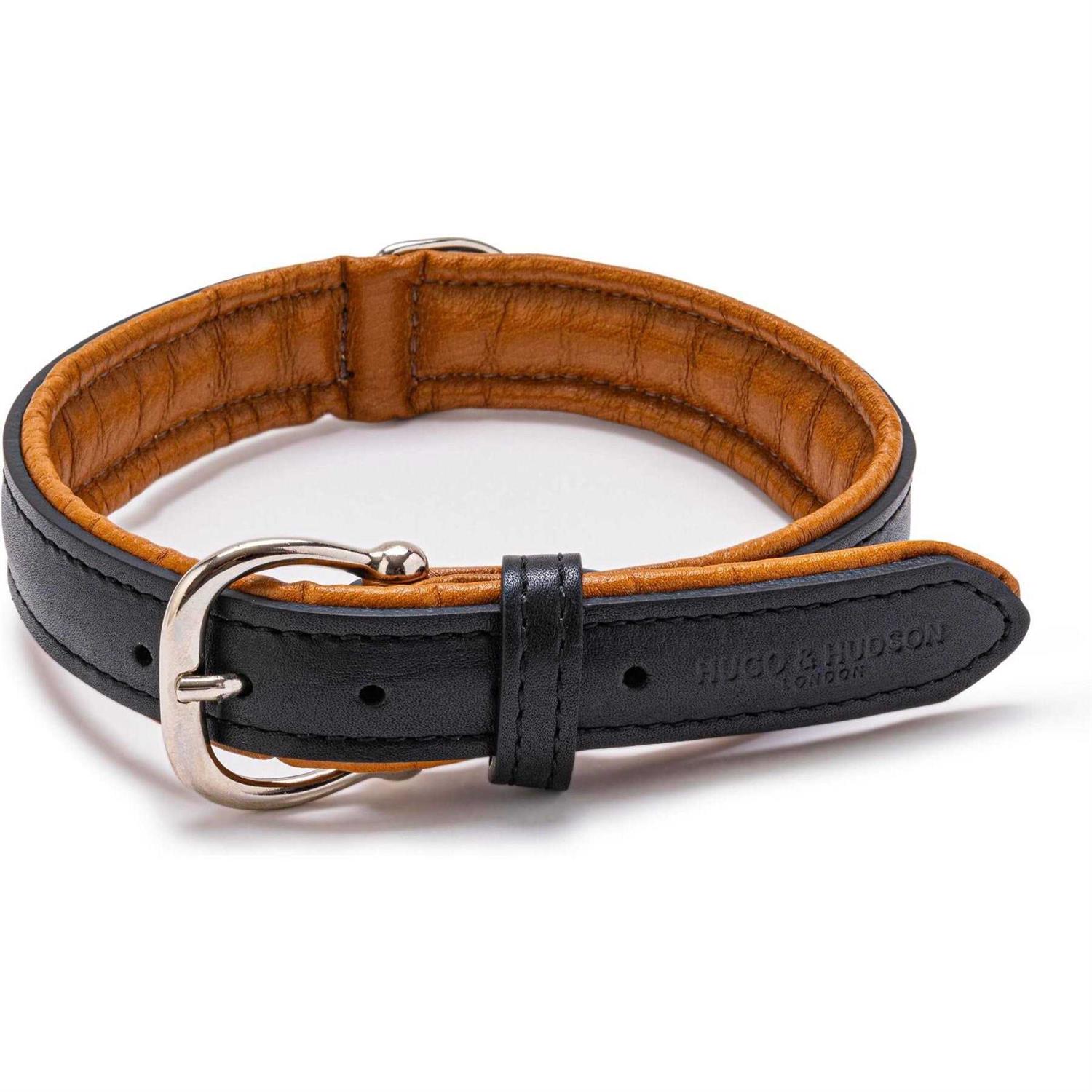 HUGO & HUDSON Padded Leather Dog Collar - Healthber